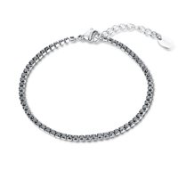 Bracciale Brand Uomo Tennis Uomo in Acciaio Cristallo 14BR012N-M - 14BR012N-M